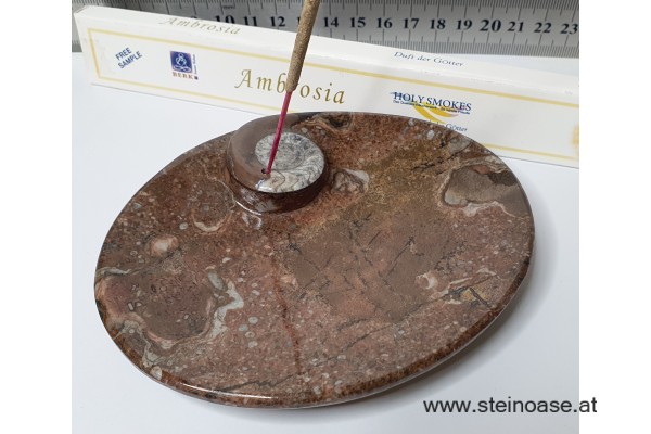 Räucherschale Fossilien 'oval'